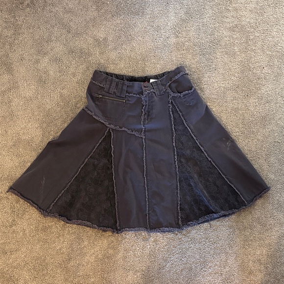 H&M Dresses & Skirts - H&M Dark Navy Panelled A-Line Skirt